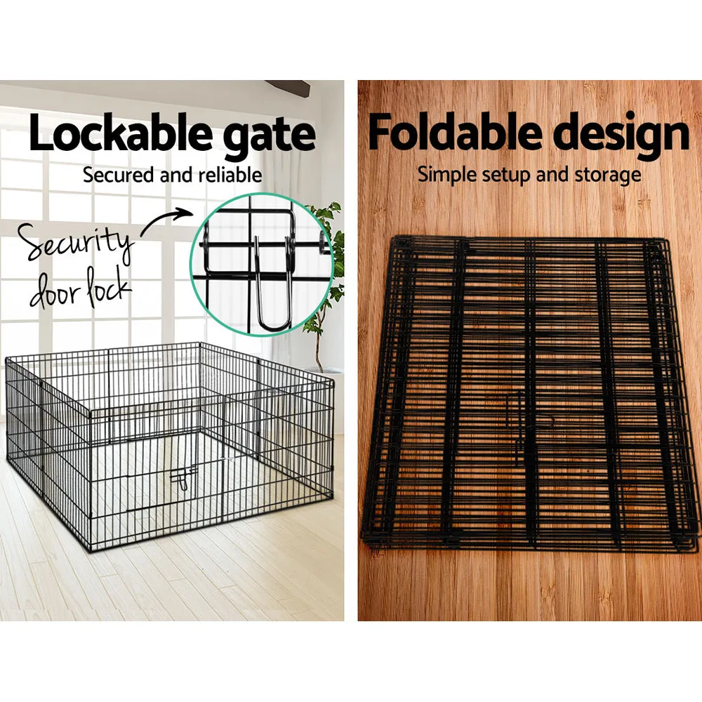 2x24" 8 Panel Dog Playpen | Pet Fence Exercise Cage Enclosure Play Pen