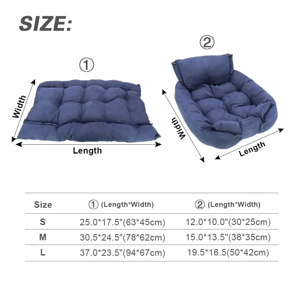 3-in-1 Multifunction Dog Bed Mat Sofa