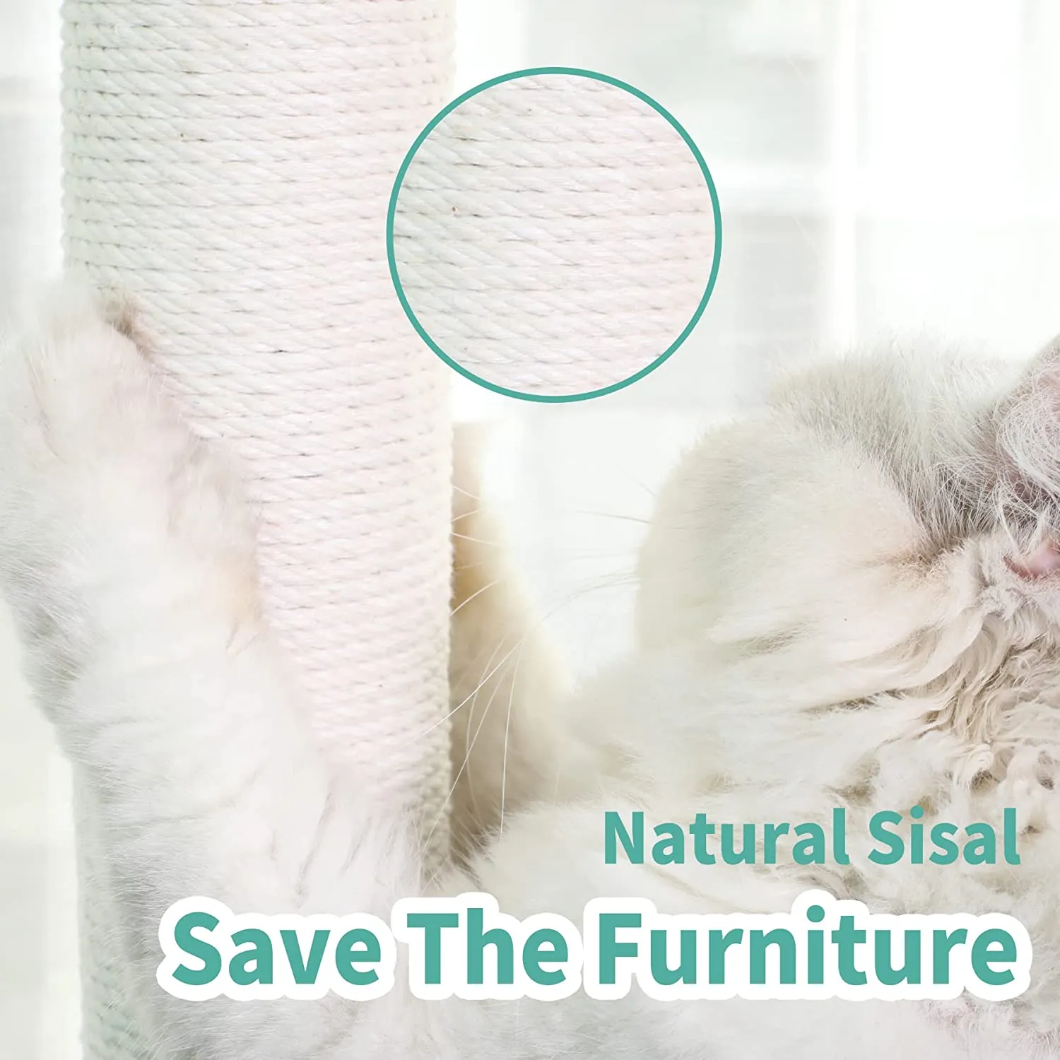 57” Cat Tree Tower for Indoor Cats Stand House Furniture, Multi-fun Kittens Activity Cat Condo with Hammock Cat Scratcher Plush Perch for Play Rest