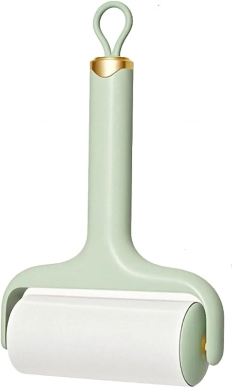 8.66 x 5 inch - Washable Roller Lint Reusable Remover - Strong Adhesion, Dust - Proof Cover, Hanging Hole - Silicone Material for Clothes, Sofa, Carpet - Removes Pet Hair & Dust,Green
