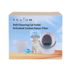 Aclium Activated Carbon Odor Filter for Self-Cleaning Cat Toilet CTR-01B (6 pieces)