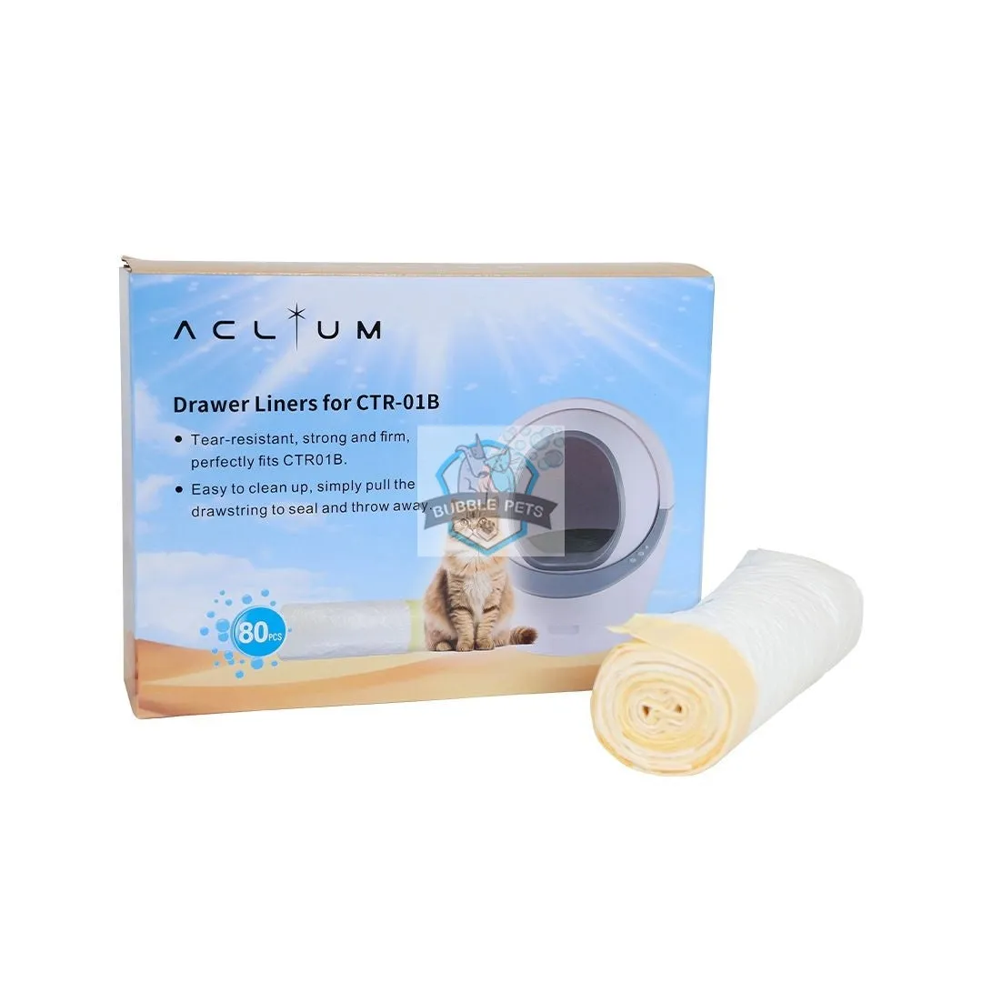 Aclium Drawer Liners for Self-Cleaning Cat Toilet CTR-01B (80 pieces)