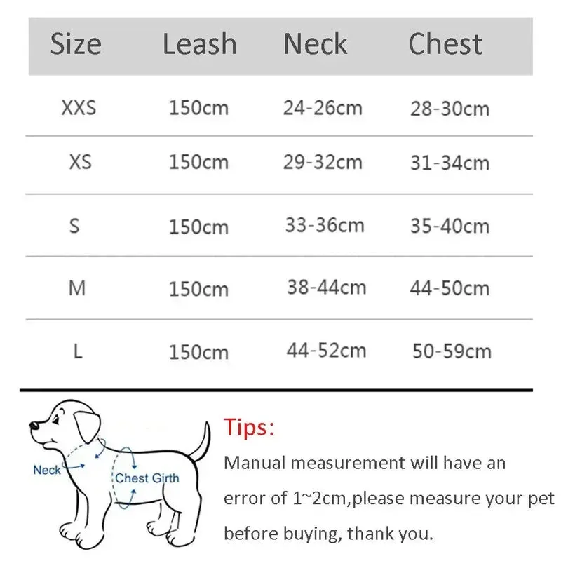Adjustable Cat & Dog Harness Set