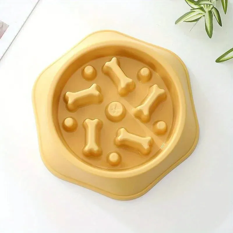 Anti-Choking Dog Feeder - Slow Feed Dish Bowl