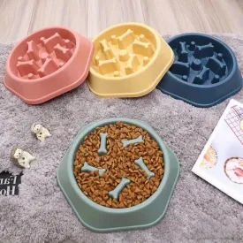 Anti-Choking Dog Feeder - Slow Feed Dish Bowl