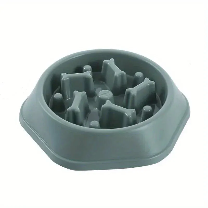 Anti-Choking Dog Feeder - Slow Feed Dish Bowl