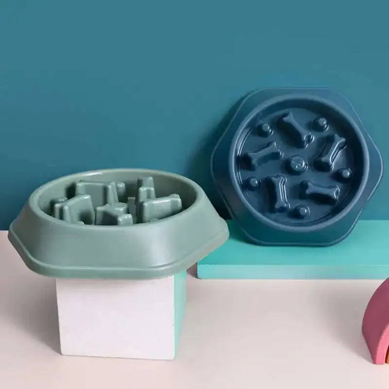 Anti-Choking Dog Feeder - Slow Feed Dish Bowl