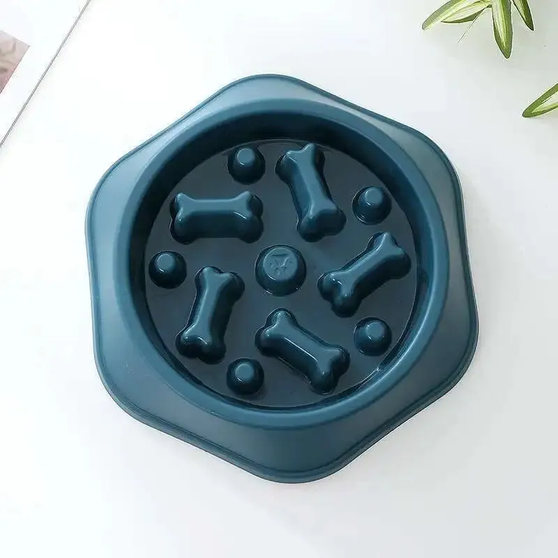 Anti-Choking Dog Feeder - Slow Feed Dish Bowl