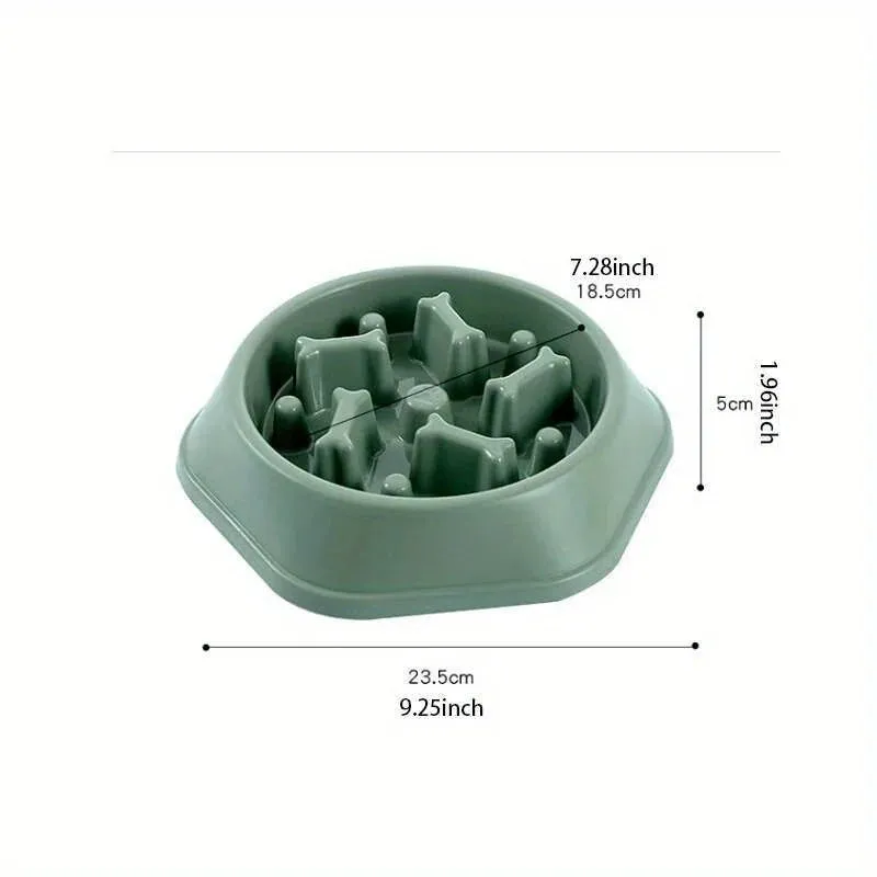 Anti-Choking Dog Feeder - Slow Feed Dish Bowl