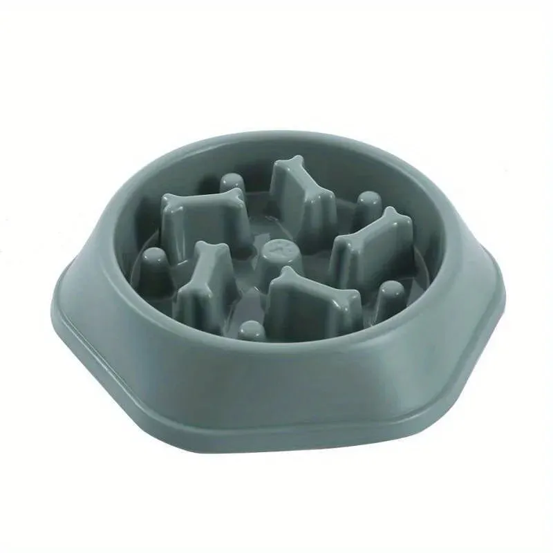 Anti-Choking Dog Feeder - Slow Feed Dish Bowl