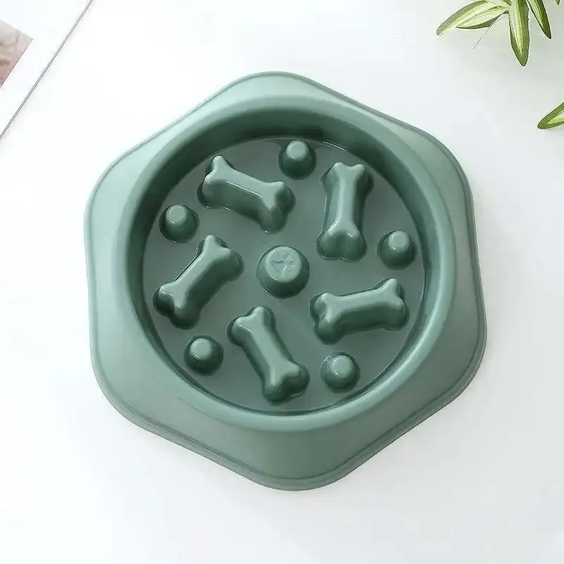 Anti-Choking Dog Feeder - Slow Feed Dish Bowl
