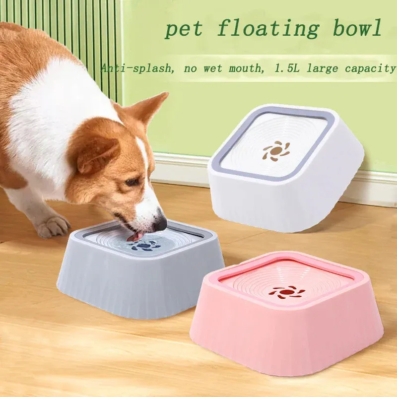 Anti-Spill Pet Water Fountain with Slow Drinking Feature and Removable Filter