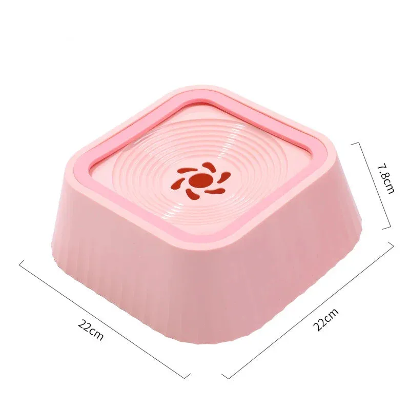 Anti-Spill Pet Water Fountain with Slow Drinking Feature and Removable Filter