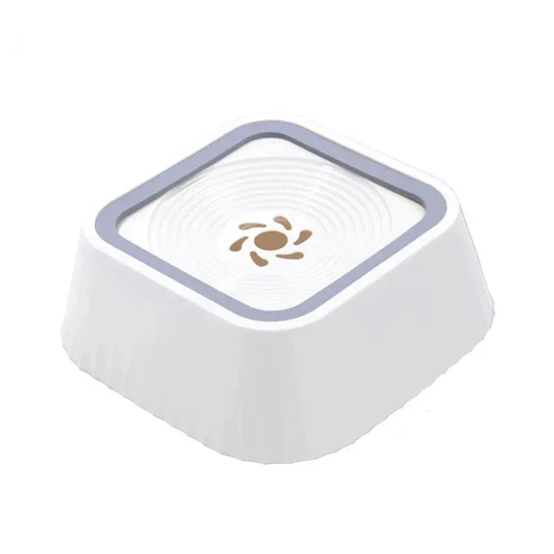 Anti-Spill Pet Water Fountain with Slow Drinking Feature and Removable Filter