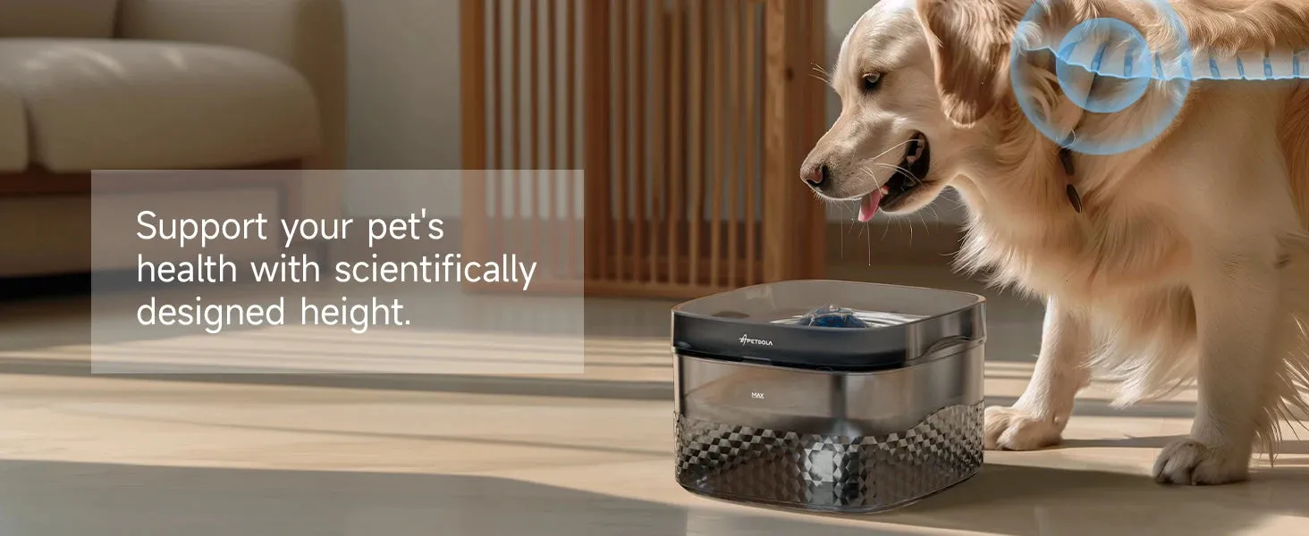 APETDOLA Large Capacity Pet Water Fountain - Ultra-Quiet Pump, Ideal for Multi-Pet Households