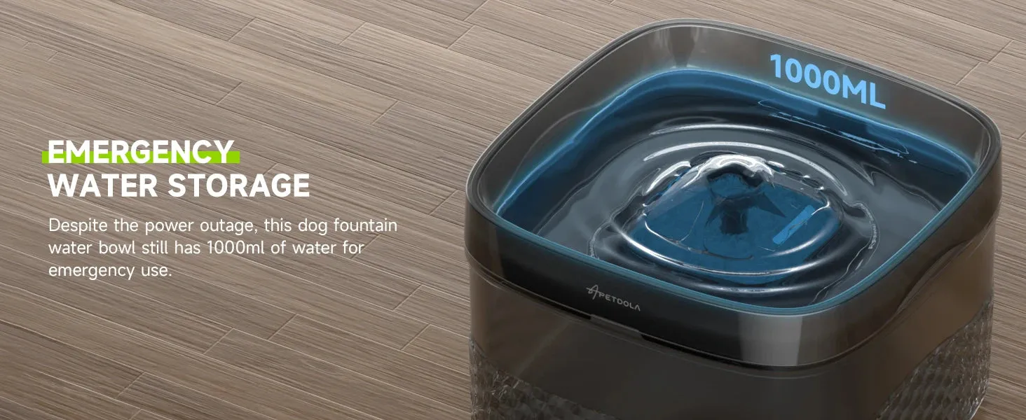 APETDOLA Large Capacity Pet Water Fountain - Ultra-Quiet Pump, Ideal for Multi-Pet Households