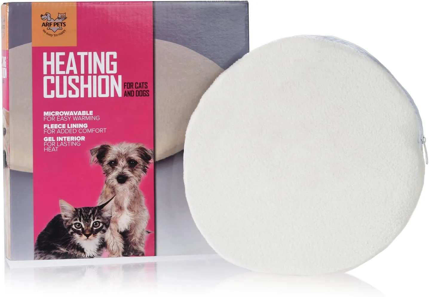 Arf Pets Microwavable Pet Heating Pad, Self Warming Cat Mat, Cozy Cover- Cushion is Included