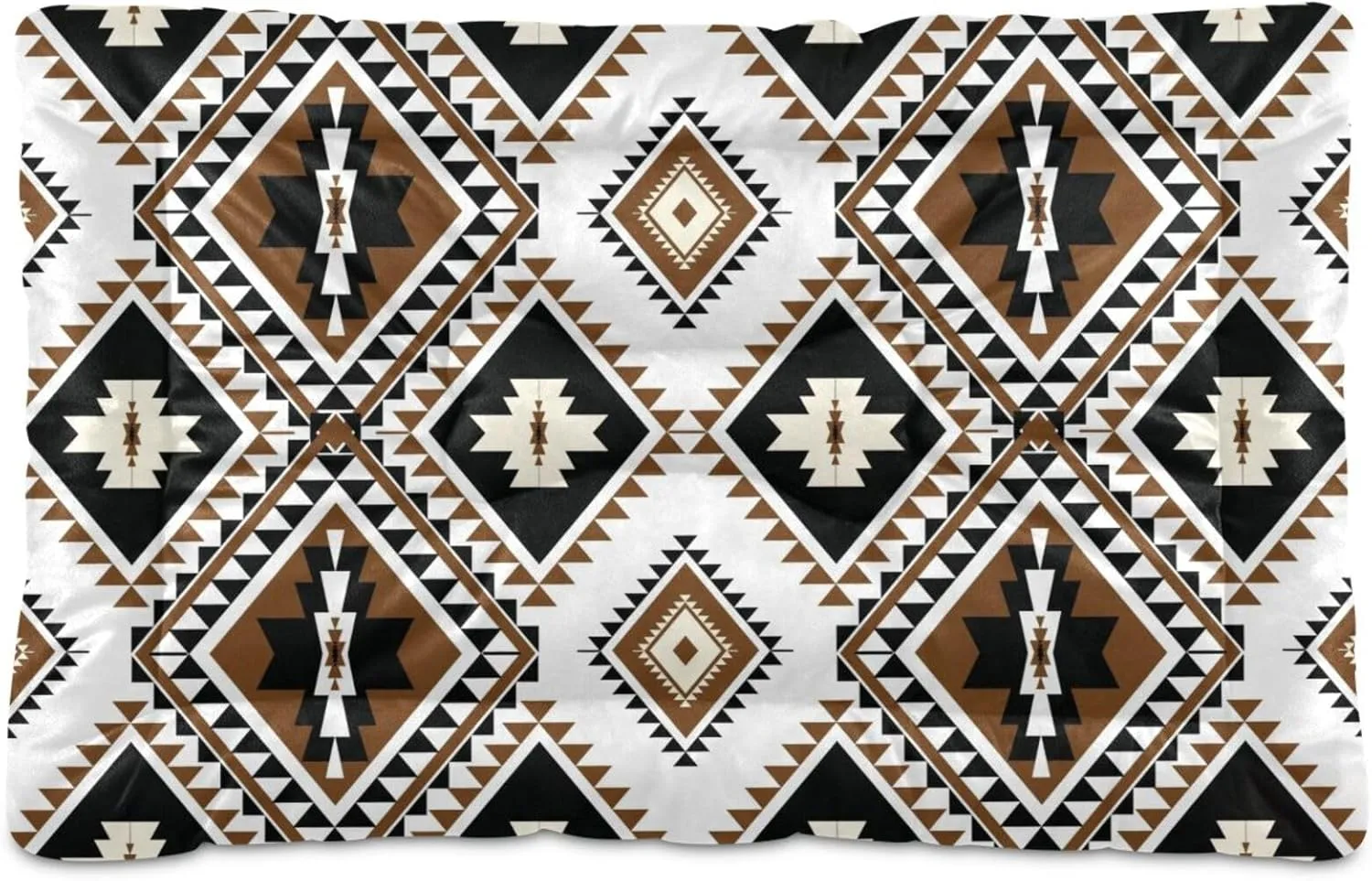 Aztec Navajo Pet Bed Mat for Dog Cat Crate Pad Non-Slip Bottom Design Washable Cushion Padding Pet Sleeping Bed, 36"x24"