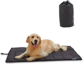 BDEUS 51x35In Extra Large Size Outdoor Dog Bed, Waterproof & Portable Camping Travel Pet Mat, Easy to Clean, Washable Odor Resistant Pet Cooling Pad (Black Orange)