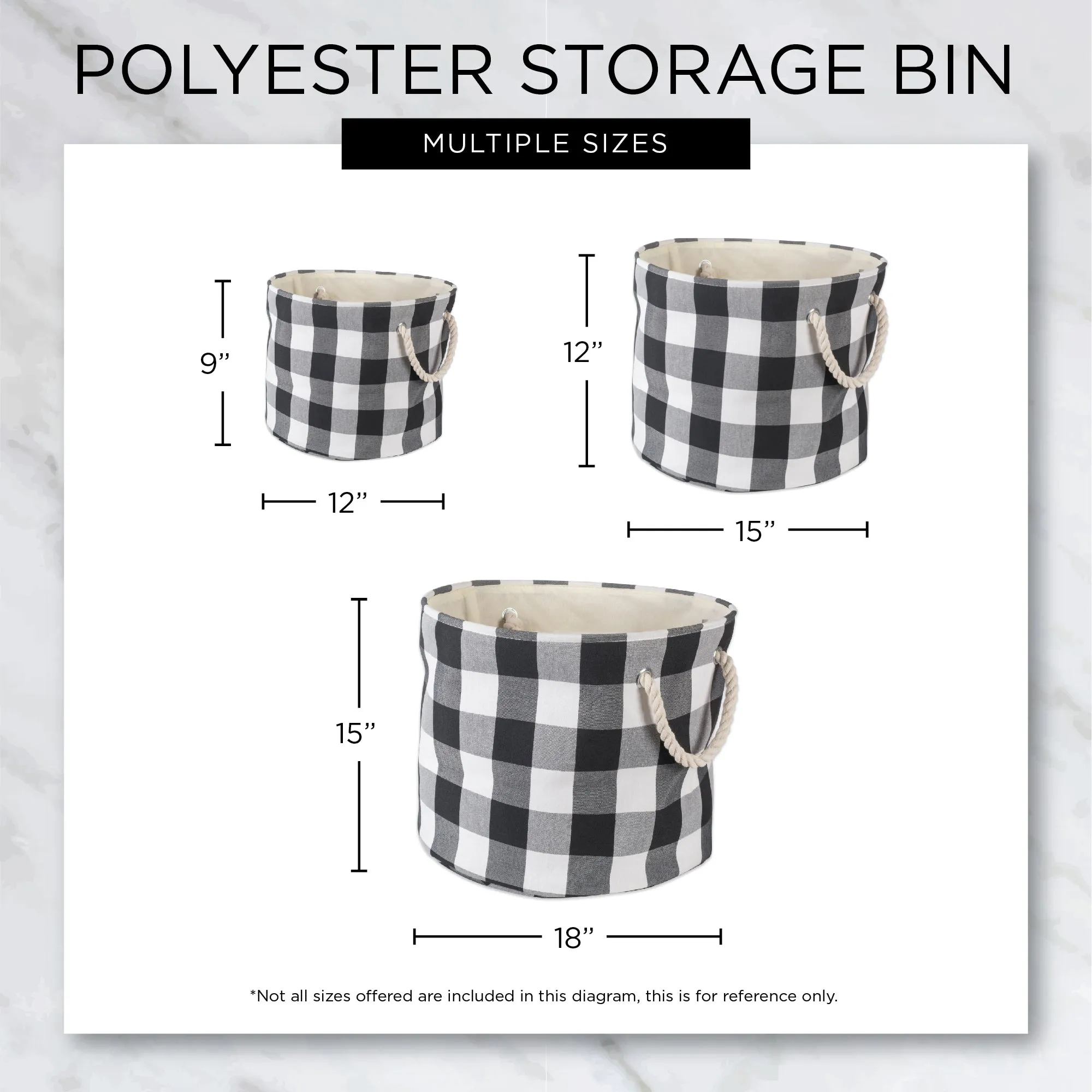 Bone Dry Pet Storage Bin, Lattice Paw Print, Black, Large Round - 18x15"