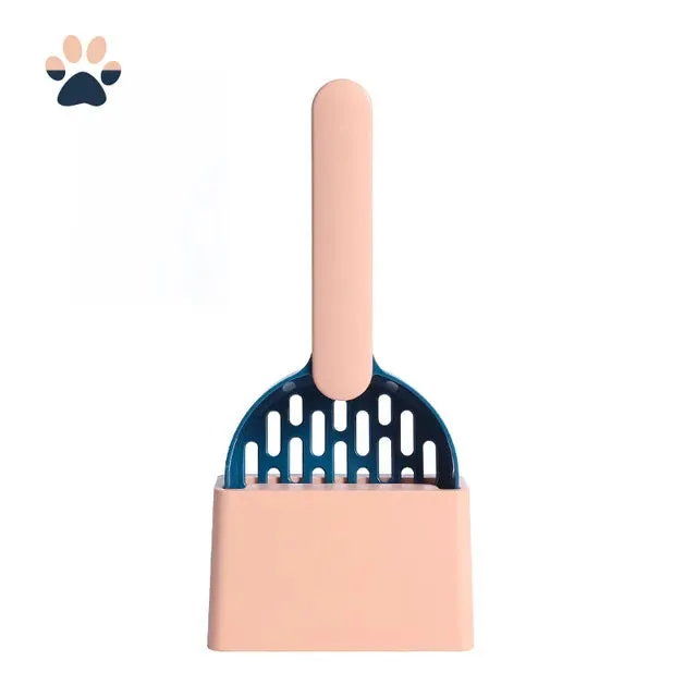 Cat Litter Scoop Plastic Cat Litter Shovel With Base Self Cleaning Cat Litter Box Shovel Kitten Toilet Clean Tools Cat Supplies