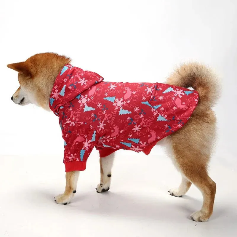 Christmas Plaid Hoodie for Dogs – Warm Hooded Pet Clothing