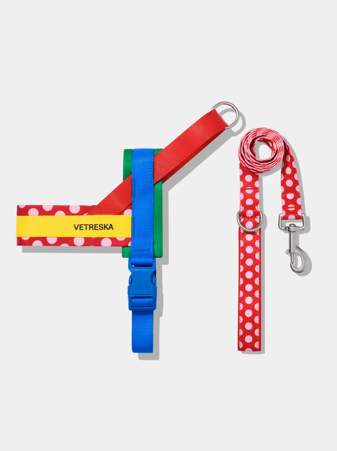 Chroma Pet Harness & Leash Set (Red)