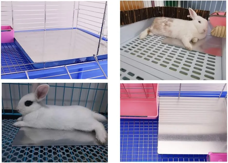 Comtim Rabbits Cooling Mat, Self Cooling Mat Pad for Hamster Guinea Pig Chinchilla Bunny Kitten Cat and Other Small Animals, Pet Cool Plate Ice Bed, Rapid Cooling - Perfect for Hot Summer Weather, M