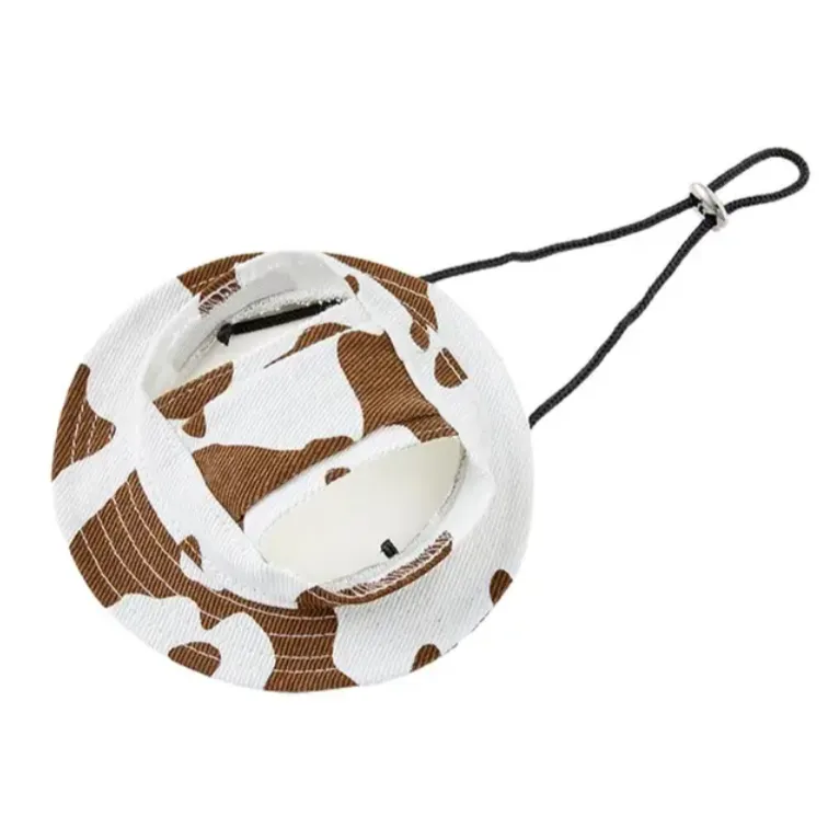 Cow Print Dog Hat