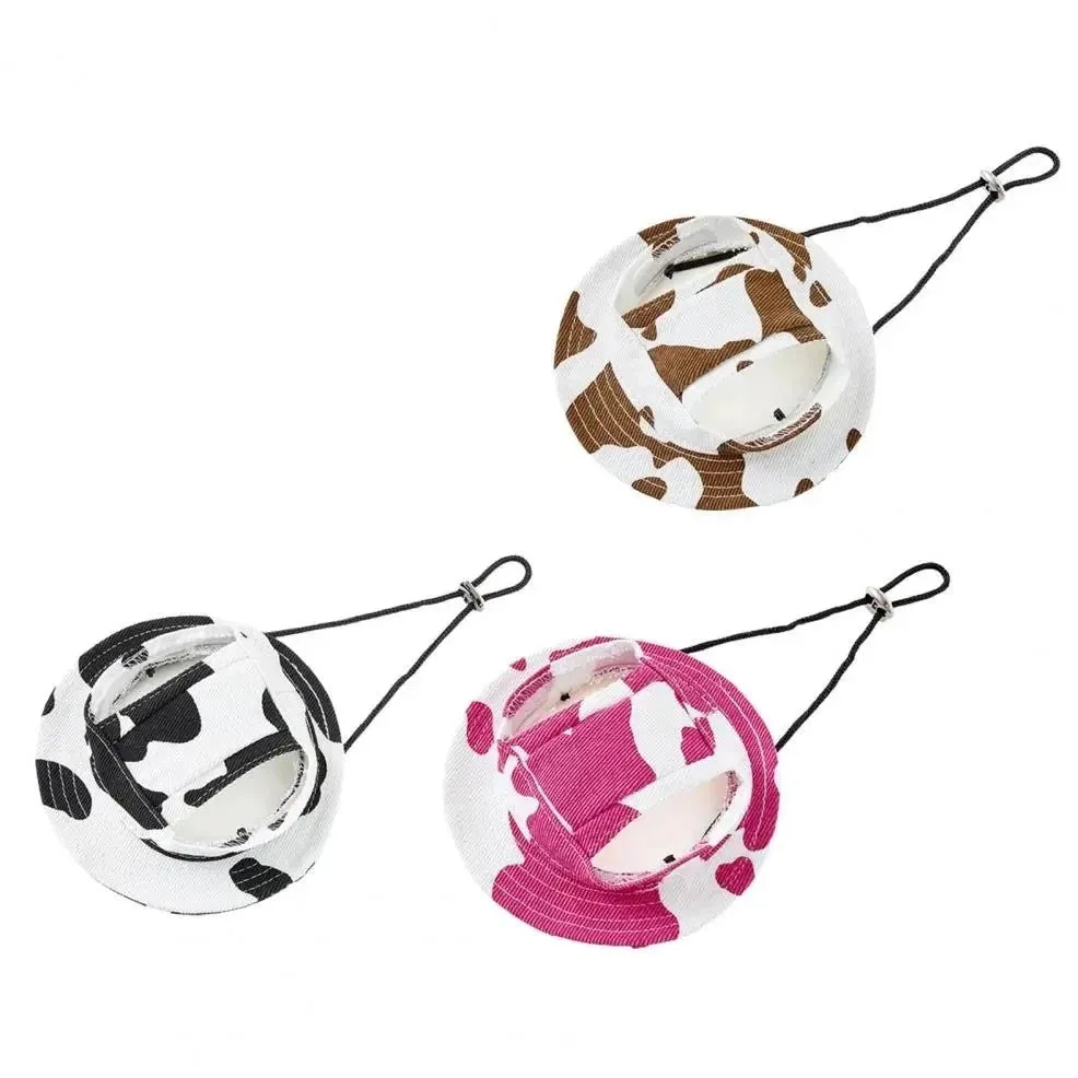 Cow Print Dog Hat