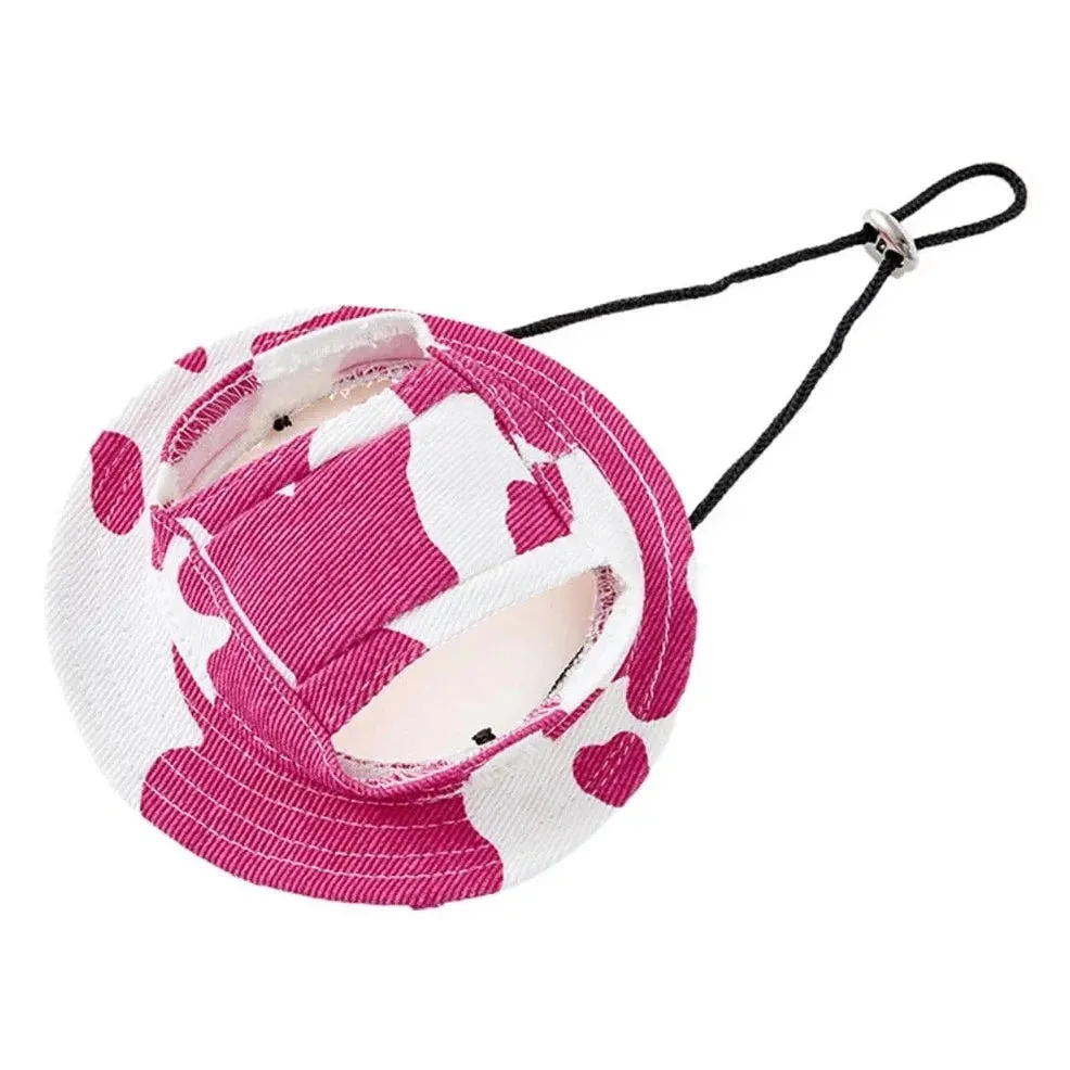 Cow Print Dog Hat