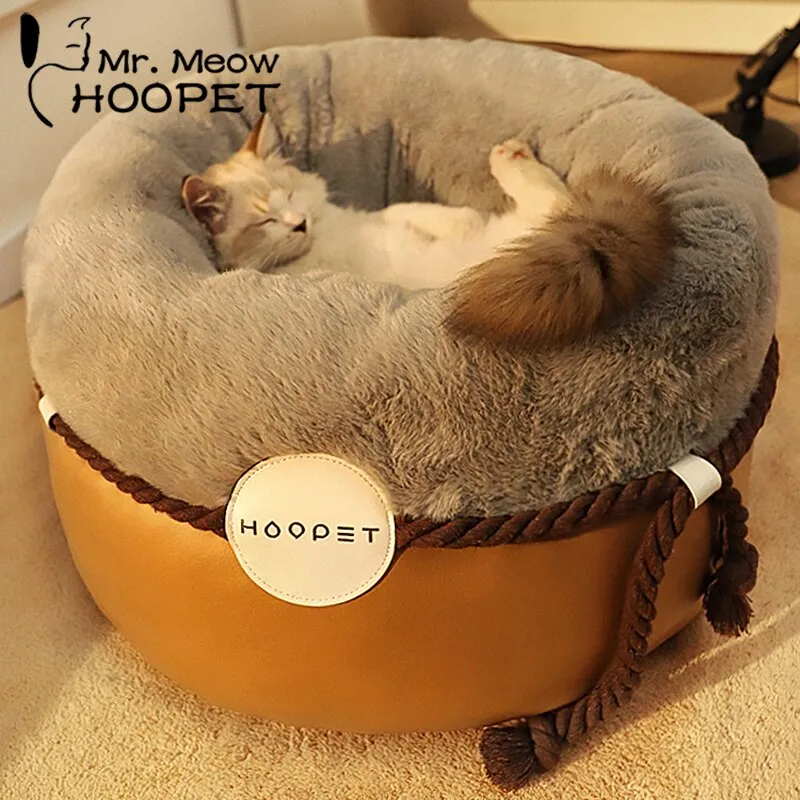 Cozy Cat Bed: Warm Pet Basket for Deep Sleep Comfort | Kitten Lounger Cushion for Cats & Puppies | Soft Dog Cave for Winter