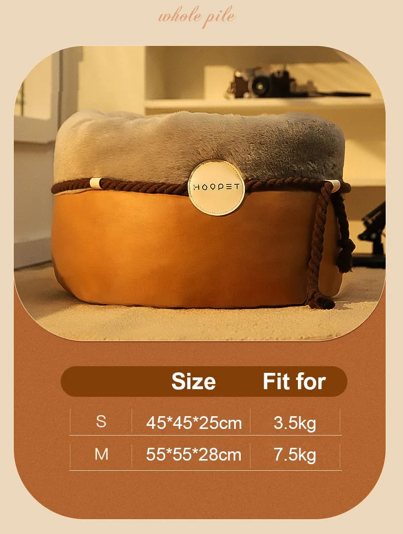 Cozy Cat Bed: Warm Pet Basket for Deep Sleep Comfort | Kitten Lounger Cushion for Cats & Puppies | Soft Dog Cave for Winter