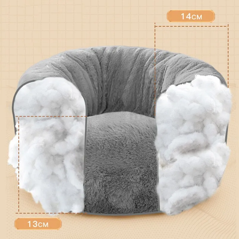 Cozy Cat Bed: Warm Pet Basket for Deep Sleep Comfort | Kitten Lounger Cushion for Cats & Puppies | Soft Dog Cave for Winter