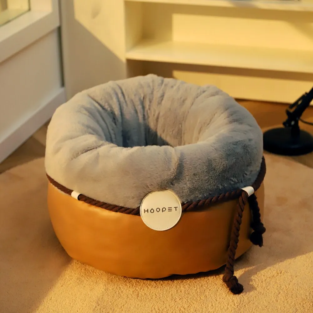Cozy Cat Bed: Warm Pet Basket for Deep Sleep Comfort | Kitten Lounger Cushion for Cats & Puppies | Soft Dog Cave for Winter