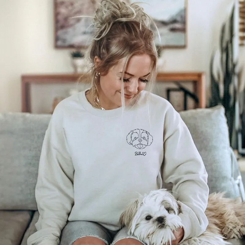 Custom Embroidered Sweatshirt Embroidered Hoodie Gifts For Pet