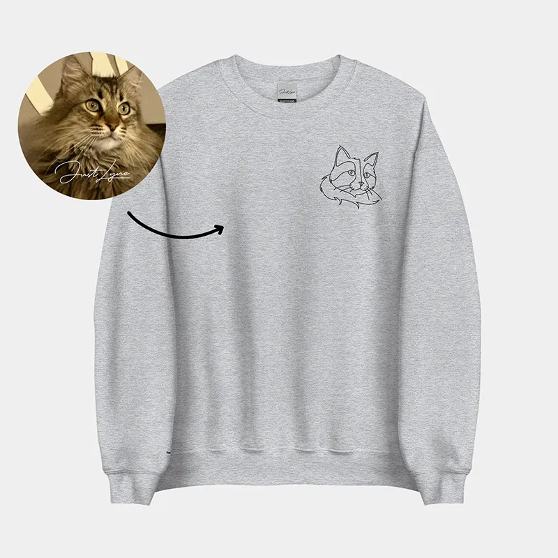 Custom Embroidered Sweatshirt Embroidered Hoodie Gifts For Pet