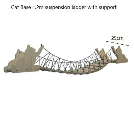 Customized wall mounted cat tree Cat Furniture On Walls Solid wood Cat Bridge wall-mounted Cat furniture