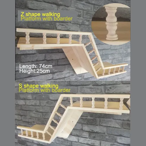 Customized wall mounted cat tree Cat Furniture On Walls Solid wood Cat Bridge wall-mounted Cat furniture