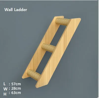 Customized wall mounted cat tree Cat Furniture On Walls Solid wood Cat Bridge wall-mounted Cat furniture