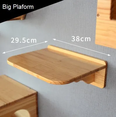 Customized wall mounted cat tree Cat Furniture On Walls Solid wood Cat Bridge wall-mounted Cat furniture