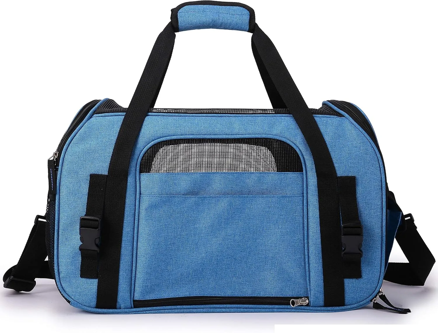 EliteField Soft Sided Pet Carrier (3 Year Warranty, Airline Approved), Multiple Sizes and Colors Available (17" L x 9" W x 12" H, Sapphire Blue)