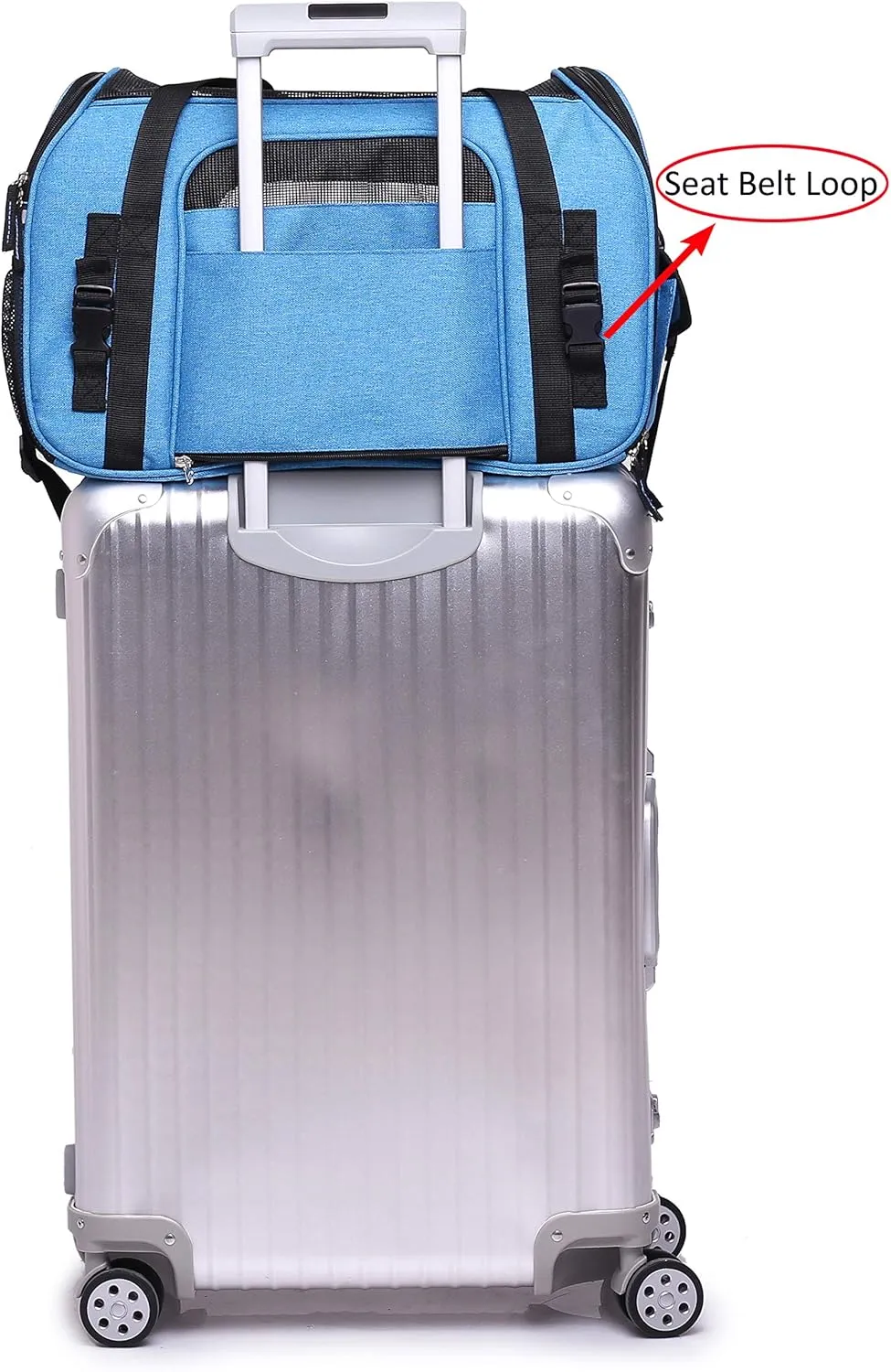 EliteField Soft Sided Pet Carrier (3 Year Warranty, Airline Approved), Multiple Sizes and Colors Available (17" L x 9" W x 12" H, Sapphire Blue)