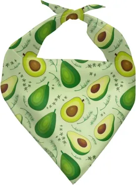 Forchrinse Avocado Pattern Dog Cat Bandana Triangle Pet Scarf Adjustable Kerchief Pet Bib Pet Costume Accessories Decoration for Puppy Dog