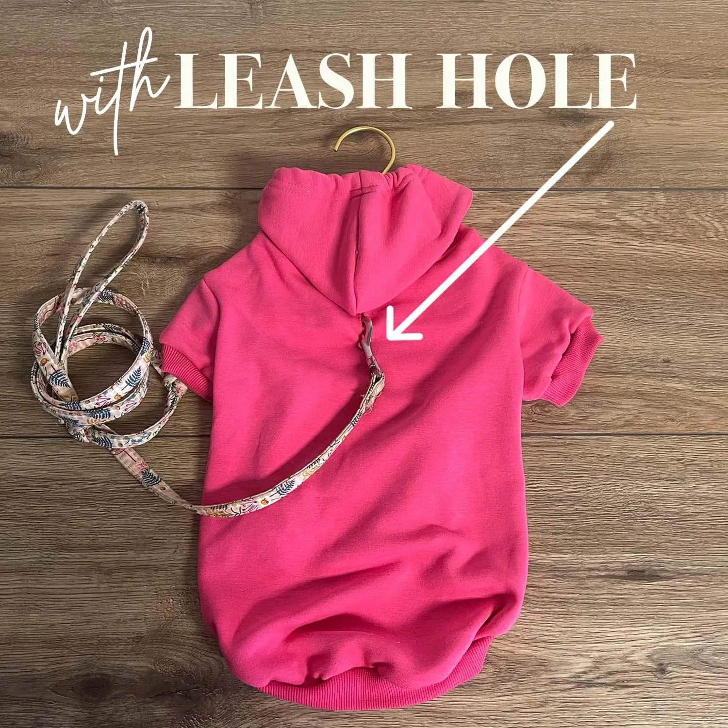 Free Kisses Dog Hoodie Fleece Lined Pullover Sweatshirt with Leash Hole (Royal Blue, X-Small 727)