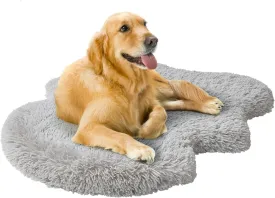 Friends Forever Faux Fur Pet Bed, Soft Shaggy Rug Mat for Dogs with Orthopedic Foam, Low Profile Dog Bed, Machine Washable Removable Cover, Non-Slip Bottom, Nala, 40x30