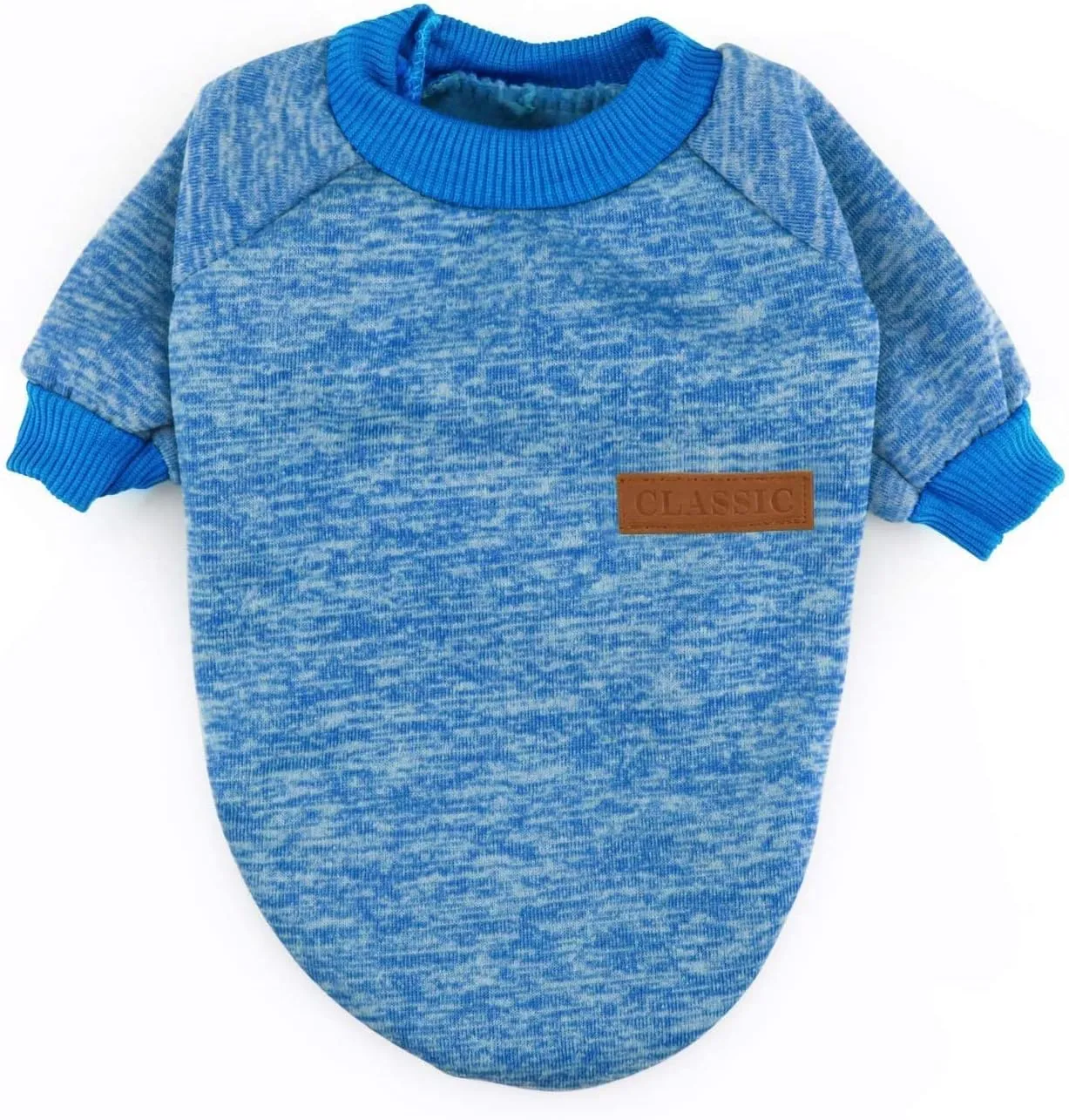 Idepet Pet Dog Classic Knitwear Sweater,Soft Fleece Coat for Small,Medium,Large Dog,Warm Pet Dog Cat Clothes,Soft Puppy Customes (XL, Blue)