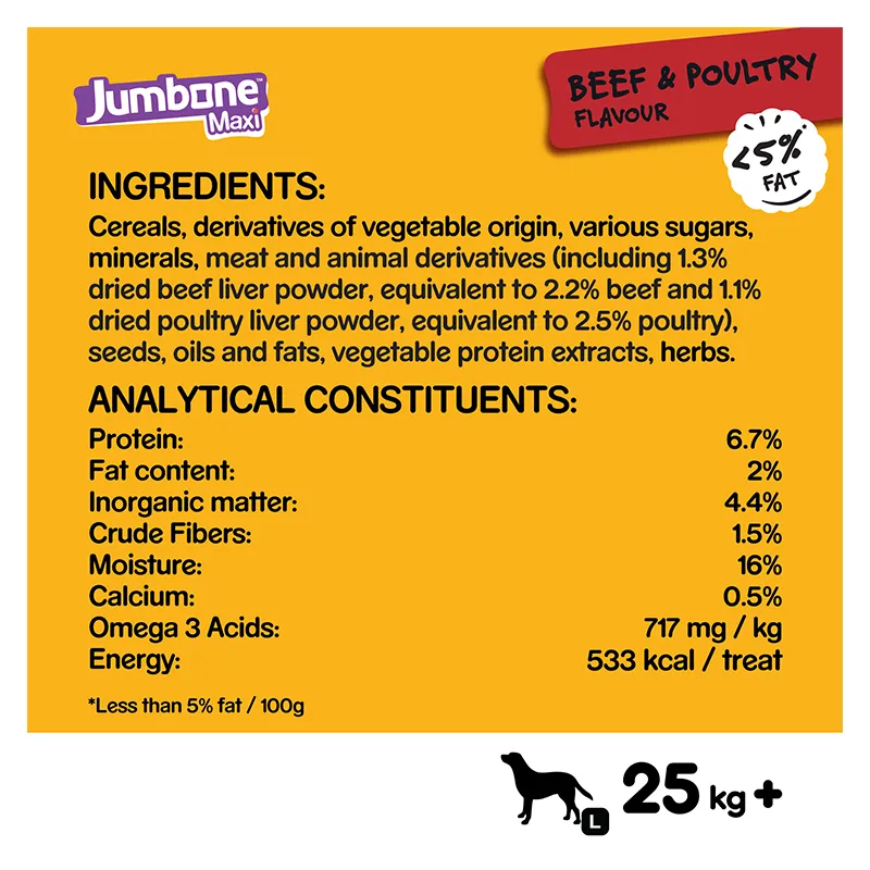 Jumbone Maxi Large - Beef & Poultry (Box of 12)