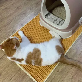 Keep Your Home Clean with the Cat Litter Tray Mat - Waterproof, Double Layer, Non-Slip