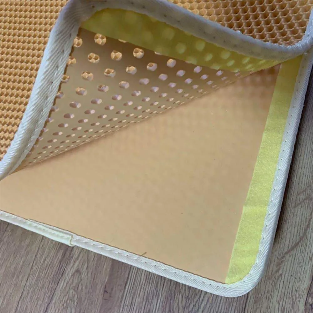 Keep Your Home Clean with the Cat Litter Tray Mat - Waterproof, Double Layer, Non-Slip